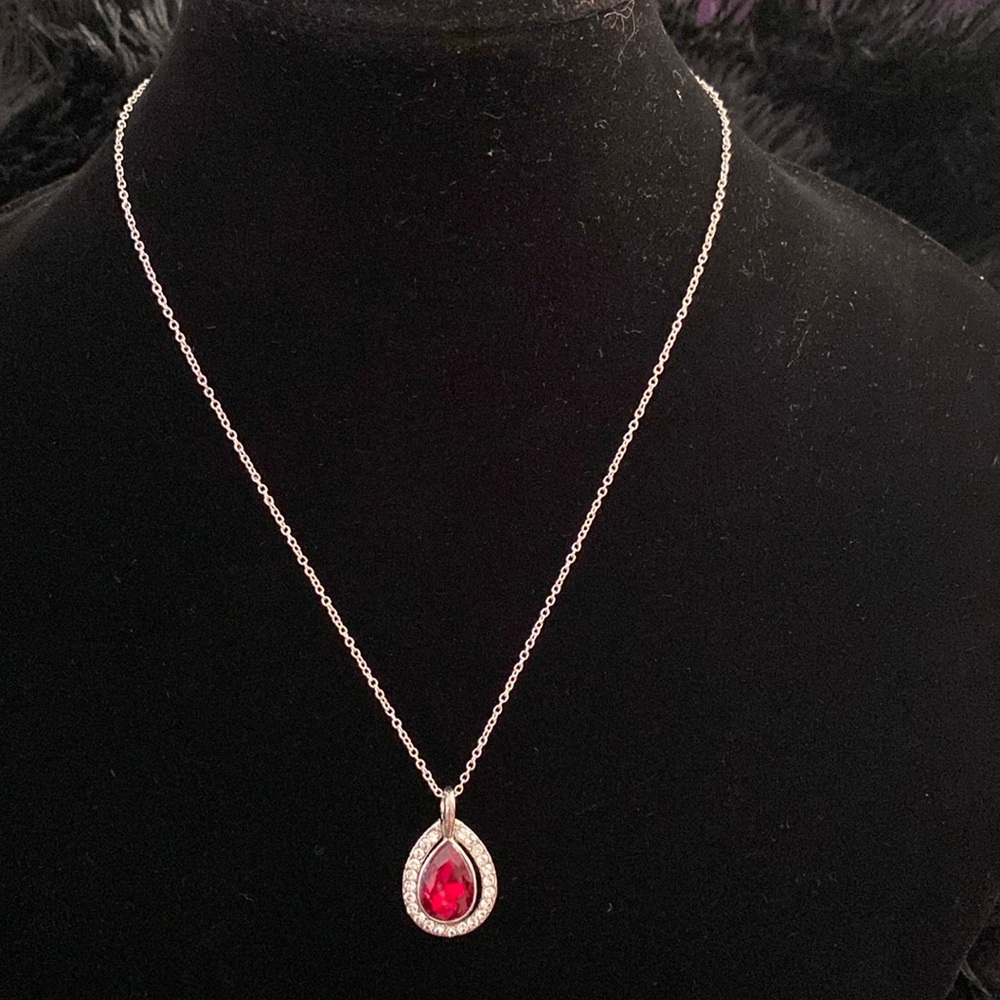 Vera Bradley necklace with cherry eye and zircons 19 in